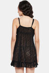 Clovia Lace Babydoll with Thong - Black — thumbnail 4