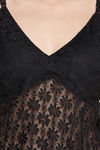 Clovia Lace Babydoll with Thong - Black — thumbnail 6