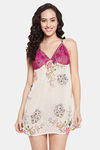 Clovia Georgette Babydoll - White — thumbnail 1