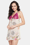 Clovia Georgette Babydoll - White — thumbnail 3