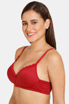 Romace Padded Non Wired Full Coverage T-Shirt Bra - Maroon — thumbnail 2