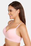Romace Padded Non Wired Full Coverage T-Shirt Bra - Pink — thumbnail 2
