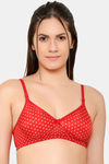 Romace Padded Non Wired Full Coverage T-Shirt Bra - Red Dot — thumbnail 4