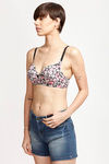 Rosaline Basic Print Padded Non Wired 3/4th Coverage T-Shirt Bra-Just Being Print Pink — thumbnail 4