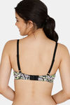 Rosaline Print On Spree Wirefree T-Shirt Bra-Green Heart Print — thumbnail 2