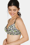 Rosaline Print On Spree Wirefree T-Shirt Bra-Green Heart Print — thumbnail 3