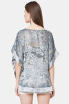 Cloth Haus Velvet Loungewear Top - Grey — thumbnail 4