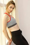 Zelocity Padded Sports Bra- Grey — thumbnail 2