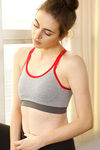 Zelocity Padded Sports Bra- Grey — thumbnail 3