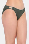 Lotus Leaf Medium Rise Half Coverage Bikini Panty - Olive — thumbnail 2