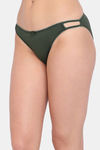 Lotus Leaf Medium Rise Half Coverage Bikini Panty - Olive — thumbnail 3