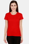 Rupa Cotton Solid T-Shirt - Chilli Red — thumbnail 1