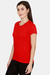 Rupa Cotton Solid T-Shirt - Chilli Red — thumbnail 2