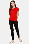 Rupa Cotton Solid T-Shirt - Chilli Red — thumbnail 4