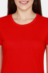 Rupa Cotton Solid T-Shirt - Chilli Red — thumbnail 5