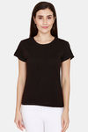 Rupa Cotton Solid T-Shirt - Jet Black — thumbnail 1