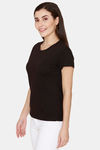 Rupa Cotton Solid T-Shirt - Jet Black — thumbnail 2