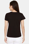 Rupa Cotton Solid T-Shirt - Jet Black — thumbnail 3