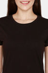 Rupa Cotton Solid T-Shirt - Jet Black — thumbnail 5