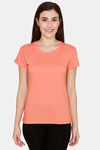 Rupa Cotton Solid T-Shirt - Orange — thumbnail 1