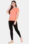 Rupa Cotton Solid T-Shirt - Orange — thumbnail 4