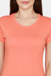 Rupa Cotton Solid T-Shirt - Orange — thumbnail 5