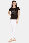 Rupa Cotton Printed T-Shirt - Black — thumbnail 4
