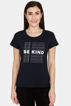 Rupa Cotton Printed T-Shirt - Navy — thumbnail 1