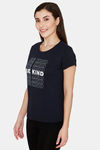 Rupa Cotton Printed T-Shirt - Navy — thumbnail 2