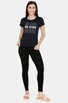 Rupa Cotton Printed T-Shirt - Navy — thumbnail 4