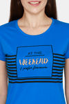 Rupa Cotton Printed T-Shirt - Royal Blue — thumbnail 5