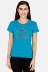Rupa Cotton Printed T-Shirt - Sea Green — thumbnail 1
