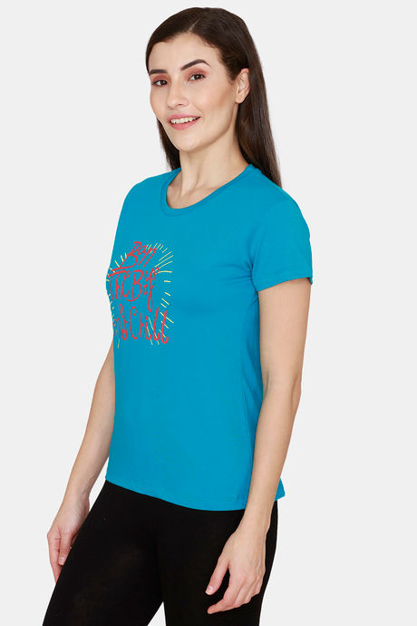 Rupa Cotton Printed T-Shirt - Sea Green — image 2