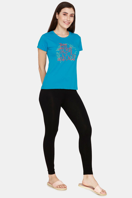 Rupa Cotton Printed T-Shirt - Sea Green — image 4
