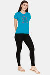 Rupa Cotton Printed T-Shirt - Sea Green — thumbnail 4
