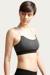 West Vogue Sports Bra With Removable Padding- Grey — thumbnail 2