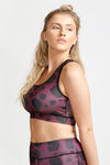 West Sports Bra With Removable Padding - Wine — thumbnail 3