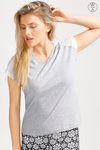 West Vogue Easy Movement T-Shirt- Grey Melange — thumbnail 1