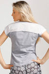 West Vogue Easy Movement T-Shirt- Grey Melange — thumbnail 3