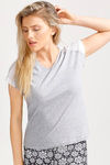 West Vogue Easy Movement T-Shirt- Grey Melange — thumbnail 6