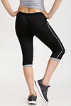 West Vogue Easy Movement Straight Fit Crop Pants- Black — thumbnail 3