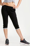 West Vogue Easy Movement Straight Fit Crop Pants- Black — thumbnail 4