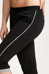 West Vogue Easy Movement Straight Fit Crop Pants- Black — thumbnail 5