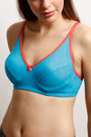 Rosaline Basics Single Layered Non Wired Medium Coverage Bra - Turquoise — thumbnail 5