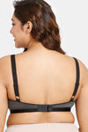 Rosaline Everyday Double Layered Non Wired Full Coverage Super Support Bra - Anthracite — thumbnail 2