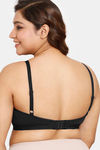 Rosaline Everyday Double Layered Non Wired Full Coverage Super Support Bra - Anthracite2 — thumbnail 2