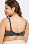 Rosaline Everyday Double Layered Non-Wired 3/4th Coverage Super Support Bra - Anthracite2 — thumbnail 2