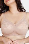 Rosaline Everyday Double Layered Non Wired Full Coverage Super Support Bra - Roebuck — thumbnail 4