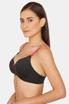 Rosaline Fashion Padded Non Wired 3/4th Coverage T-Shirt Bra - Anthracite — thumbnail 2