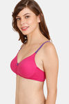 Rosaline Fashion Padded Non Wired 3/4th Coverage T-Shirt Bra - Fuchsia Red — thumbnail 3